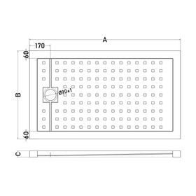 Receptáculo metacrilato blanco 130x70x5 cm