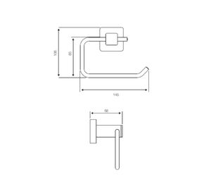 Porta rollo Fontana cromo satín Briggs