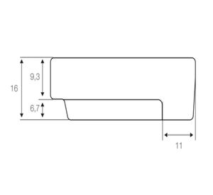 Lavamanos empotrado 54x43.8 cm Aria Briggs