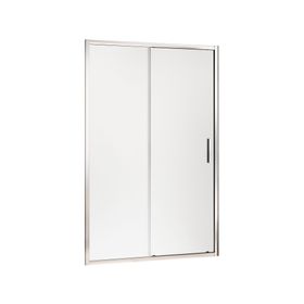 Mampara corredera frontal Premium perfil cromado 190x110x3.5 cm