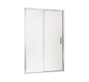 Mampara corredera frontal Premium perfil cromado 190x110x3.5 cm