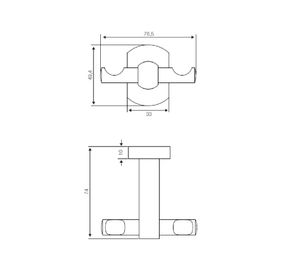 Percha doble Verso cromo Briggs