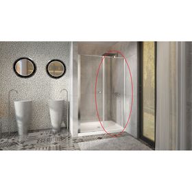 Mampara fija perfil cromado 190x80x3.5 cm