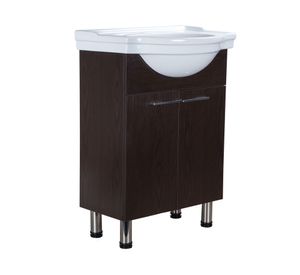 Mueble vanitorio 60 cm Linnea Loza Coigue chocolate Duschy