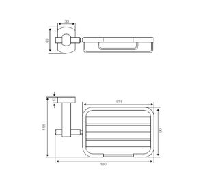 Jabonera Verso cromo Briggs