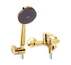 Combinación tina ducha Arona dorado Stretto.