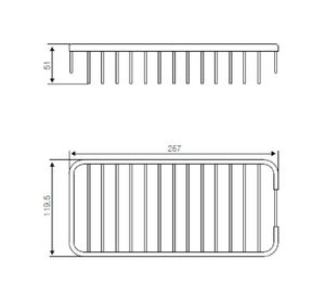 Jabonera rectangular cromo Briggs