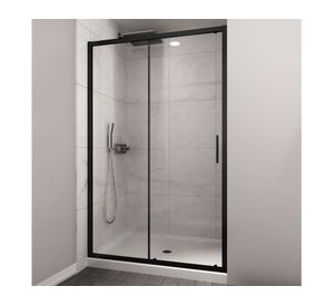 Mampara Premium perfil negro matte 190x150x3.5 cm