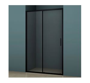 Mampara Premium perfil negro matte 190x140x3.5 cm