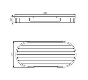 Jabonera ovalado cromo Briggs
