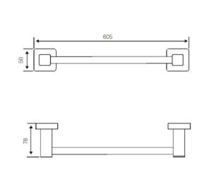Toallero Fontana cromo satín Briggs