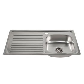 Lavaplatos empotrado izquierda 100 cm plateado Briggs