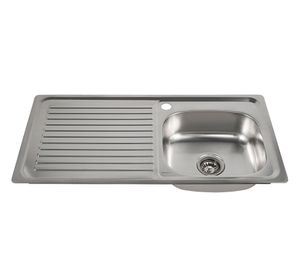 Lavaplatos empotrado izquierda 100 cm plateado Briggs