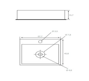Lavamanos Aria 57 large blanco
