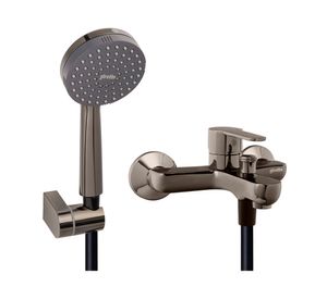 Combinación tina ducha Arona negro Stretto.