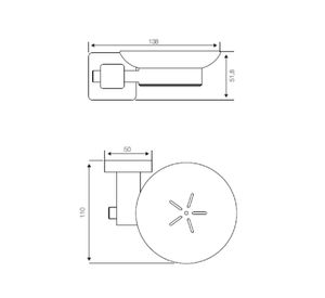 Jabonera Fontana cromo satín Briggs