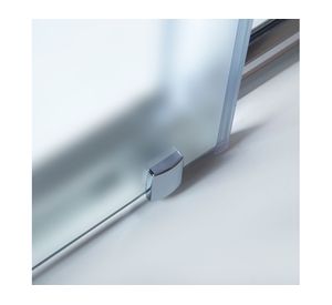 Mampara Frosted perfil cromado 190x160x3.5 cm