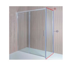 Mampara Side Panel corredera perfil cromado 190x80x3.5 cm