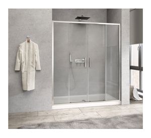 Mampara Apertura central perfil cromado 190x160x3.5 cm