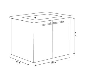 Mueble vanitorio 60 cm Ebba Duschy