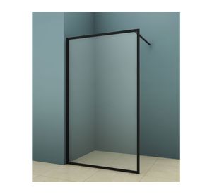 Mampara fija perfil negro matte 190x100x3.5 cm