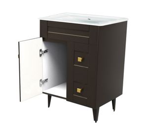 Mueble vanitorio 60 cm BM-Deluxe-N60SKC+F-6 café Domsa