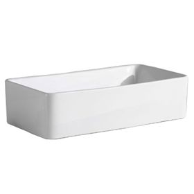 Lavamano sobreponer 47 cm loza blanco