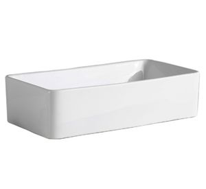 Lavamano sobreponer 47 cm loza blanco