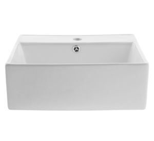 Lavamano sobreponer 46 cm loza blanco
