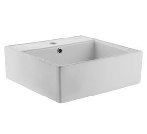 Lavamano sobreponer 46 cm loza blanco