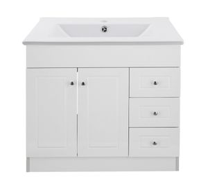Mueble vanitorio 100 cm B100PHD-B+P-100 blanco Domsa