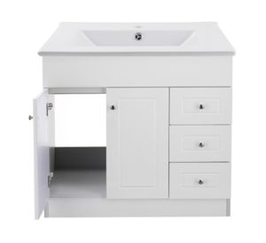 Mueble vanitorio 100 cm B100PHD-B+P-100 blanco Domsa