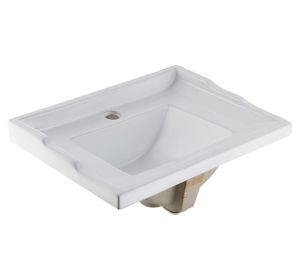 Lavamano 40 cm sobreponer blanco