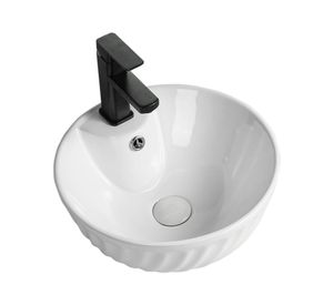 Lavamanos sobreponer 16x41x41 cm blanco