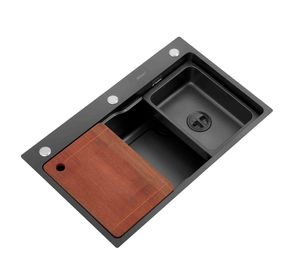 Lavaplato 46 cm sobreponer negro