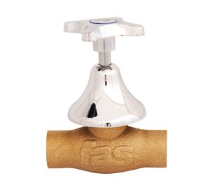 Llave paso embutido 1"HE cromo Fas