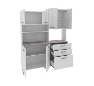 Kit cocina 6 puertas 183x138.9x37.9 cm CZ blanco