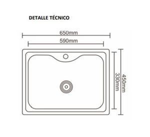 Lavaplatos empotrado acero Midtown