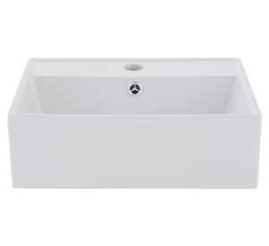 Lavamano sobreponer 42 cm loza blanco