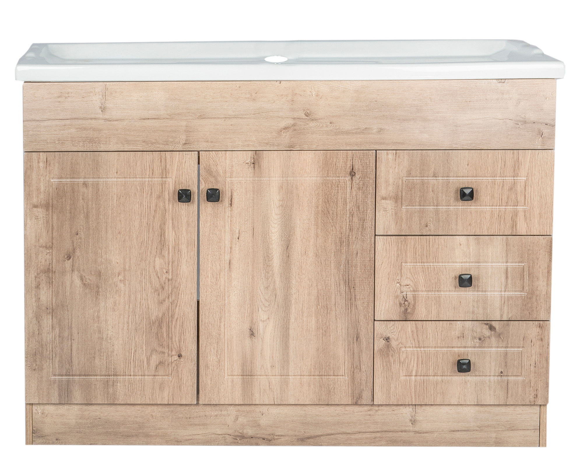 Mueble vanitorio 120 cm B120PH-WOOD+F-120 nogal Domsa