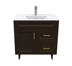 Mueble vanitorio 80 cm BM-Deluxe-80SKC+P-80 café Domsa