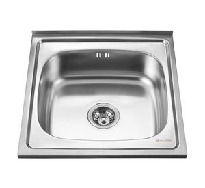 Lavaplatos sobreponer 50x50 cm gris Splendid