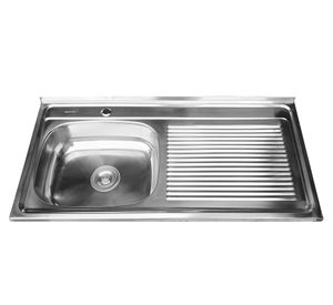 Cubierta lavaplatos I10050R plateado 100x50x14 cm