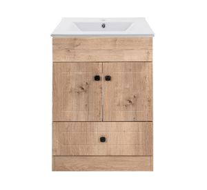 Mueble vanitorio 60 cm b60ph-wood+P-60 nogal
