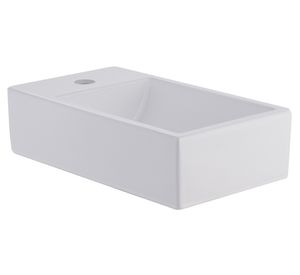Lavamano sobreponer 48 cm loza blanco