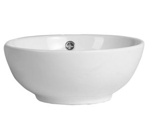 Lavamano sobreponer 38 cm loza blanco