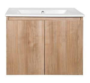 Mueble vanitorio Ermes Nogal 60 cm + cubierta