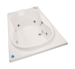 Tina hidromasaje 183 x 107 cm 8 jets derecha Evros blanco