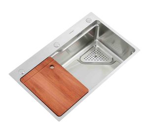 Cubierta lavaplatos MDS7545A plateado 20x45x75 cm