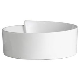 Lavamanos sobreponer 14.5x37x37 cm blanco